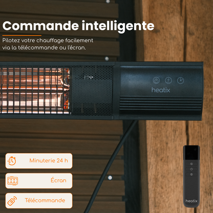 Carbon Rose Gold sur pied 1500W / 2000W / 2500W – Chauffage de terrasse infrarouge | Heatix
