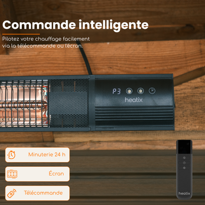 Carbon Rose Gold 1500W – Chauffage de terrasse mural infrarouge | Heatix