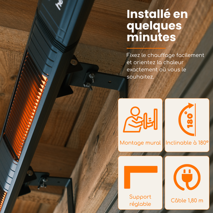 Smart Carbon Fiber 3000W – Chauffage de terrasse mural infrarouge | Heatix