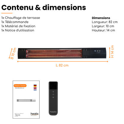 Carbon Rose Gold 1500W – Chauffage de terrasse mural infrarouge | Heatix