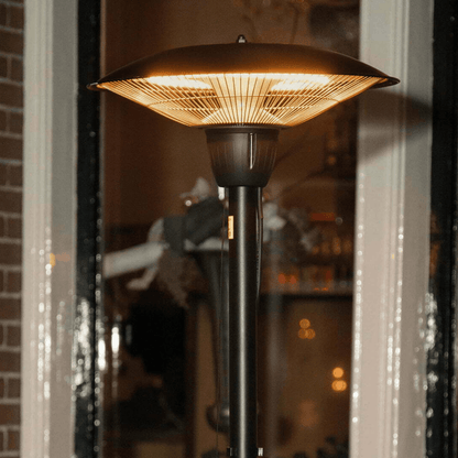 Barcelona Bright Sur pied noir 1500 Watt - Chauffageterrasse.fr