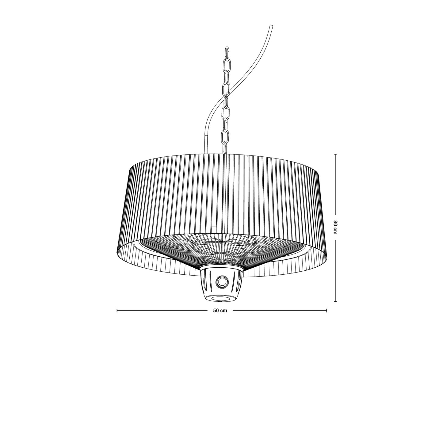 Compact Artix Bright Suspendu noir 1500 Watt - Chauffageterrasse.fr