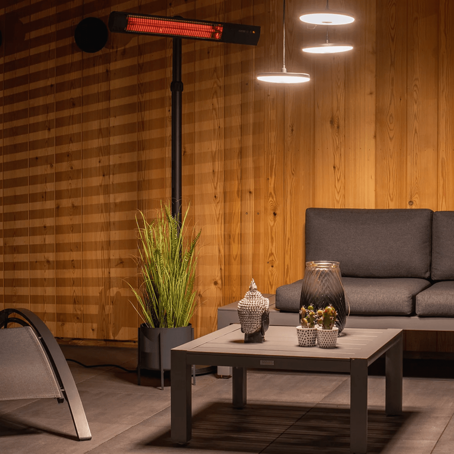 Dark Sur pied noir 2500 Watt - Chauffageterrasse.fr