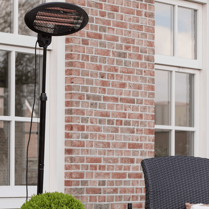 Elektra Quartz Sur pied noir 2000 Watt - Chauffageterrasse.fr