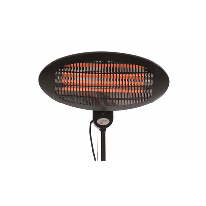 Elektra Quartz Sur pied noir 2000 Watt - Chauffageterrasse.fr
