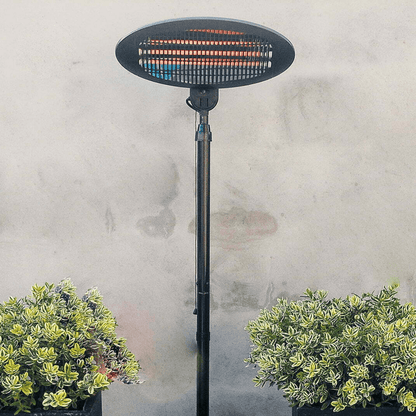 Elektra Quartz Sur pied noir 2000 Watt - Chauffageterrasse.fr