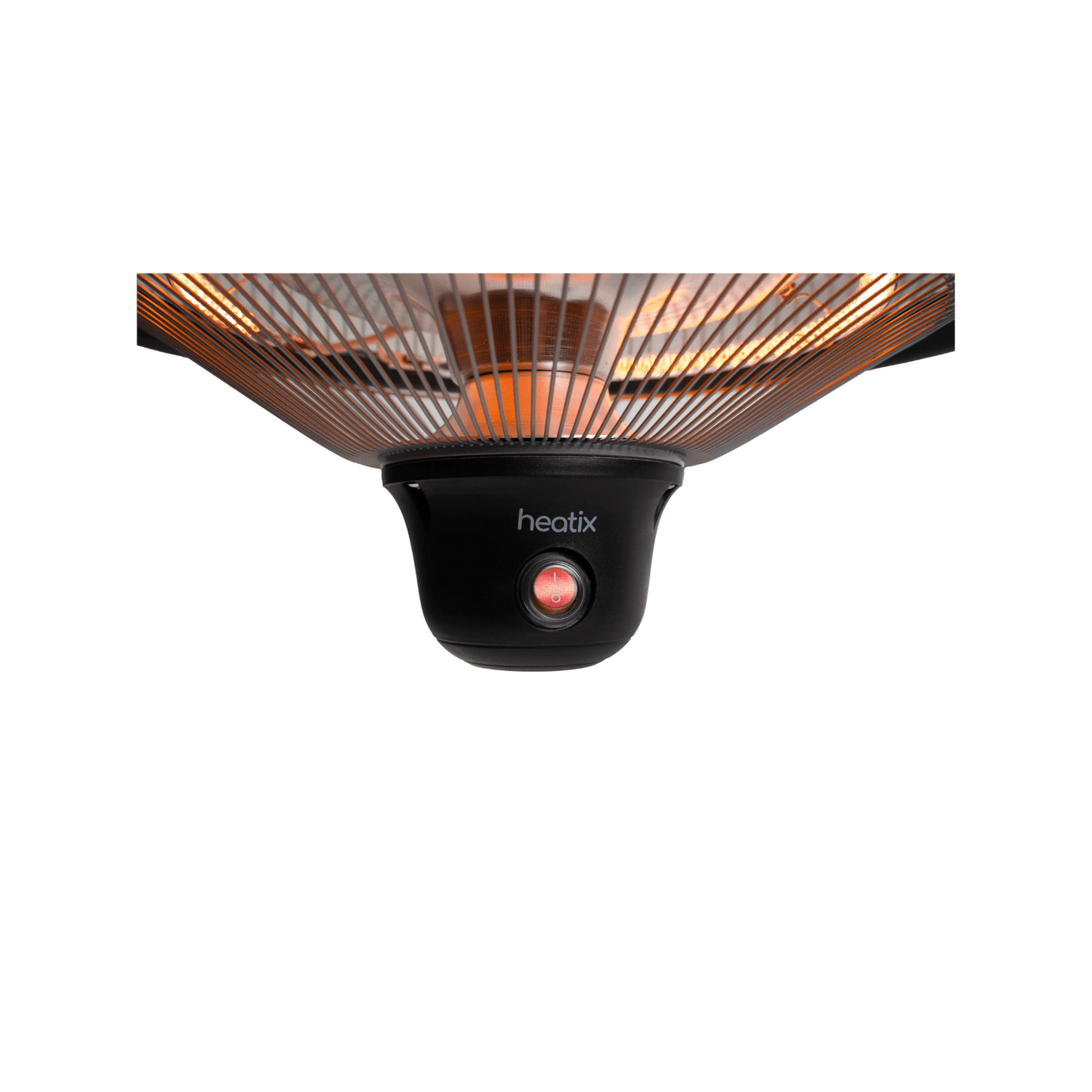 aan/uit knop van de noire Suspendue Heatix chauffage de terrasse of chauffage met 1500 Watt