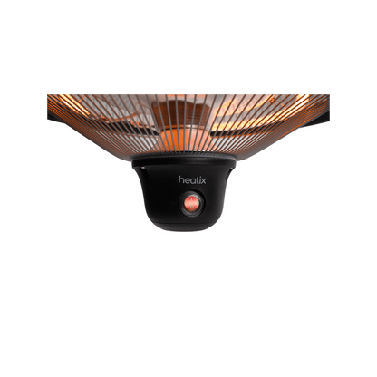 aan/uit knop van de noire Suspendue Heatix chauffage de terrasse of chauffage met 1500 Watt