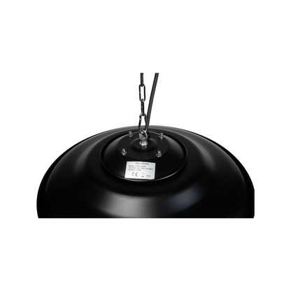 Suspendue noire Heatix chauffage de terrasse of chauffage met 1500 Watt en infraroodlicht