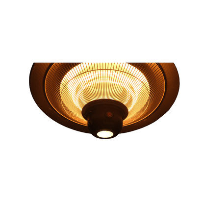 Suspendue chauffage de terrasse met LED Verlichting 2100W – Heatix chauffage de terrasse - Chauffageterrasse.fr