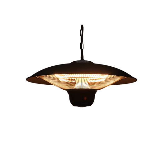 Suspendue chauffage de terrasse met LED Verlichting 2100W – Heatix chauffage de terrasse - Chauffageterrasse.fr