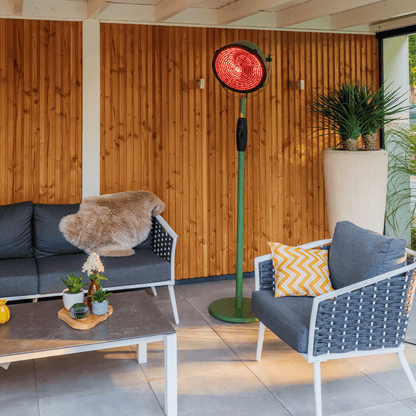 chauffage Indus Ultra Jade Smart Sur pied 2100 W or rose vert Sunred - Chauffageterrasse.fr
