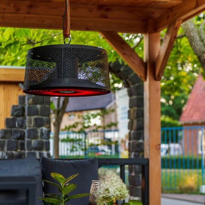 chauffage Moderna Artix Ultra Smart Suspendu 2000 W or rose noir Sunred - Chauffageterrasse.fr