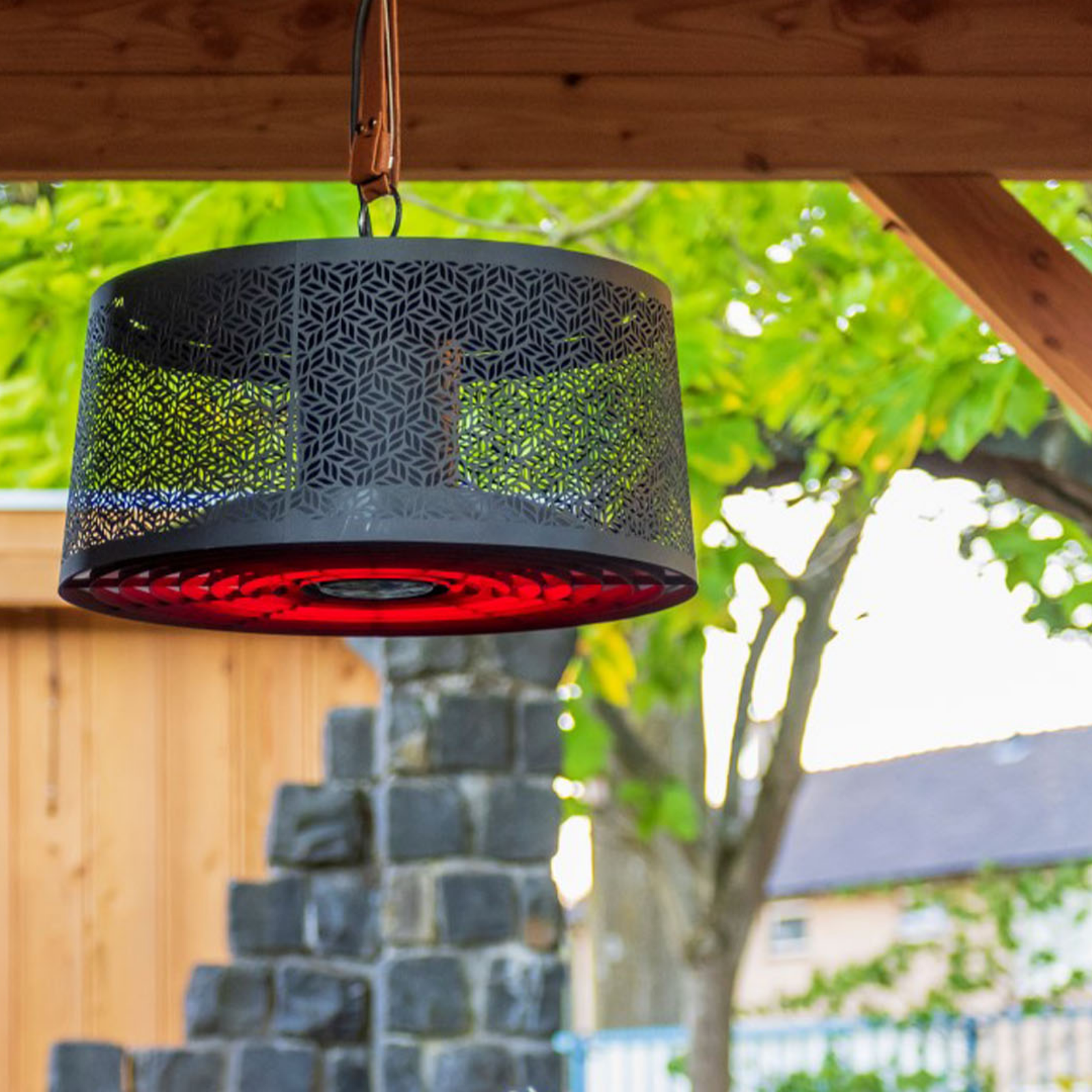 chauffage Moderna Artix Ultra Smart Suspendu 2000 W or rose noir Sunred - Chauffageterrasse.fr