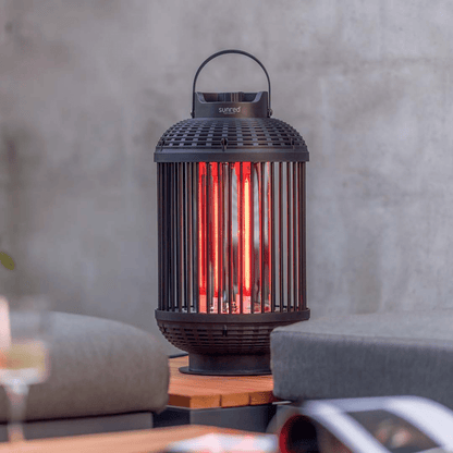 Indox Dark Modèle de table noir 1200 Watt - Chauffageterrasse.fr