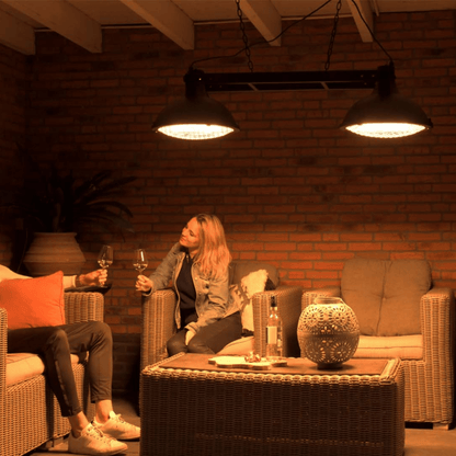 Indus Bright Suspendu noir 3000 Watt - Chauffageterrasse.fr