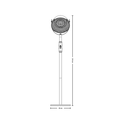 Indus Bright Sur pied noir 2100 Watt - Chauffageterrasse.fr
