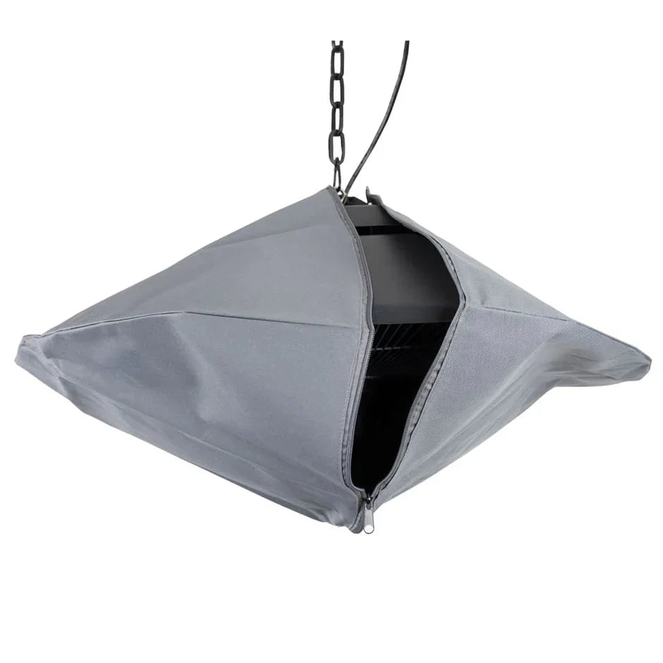 Open grijze Sunred Housse pour Suspendue Spica Square chauffage de terrasse van slijtvast polyester